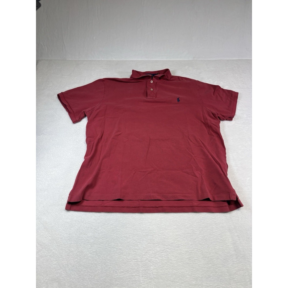 Polo Ralph Lauren Mens XL Red Short Sleeve Classic Fit Pony Polo Shirt